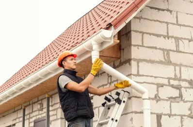 Pose et remplacement de gouttières à Baudemont